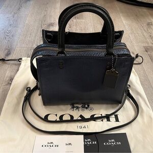 Coach 1941 Rogue 25 handbag 224221JAX 38823 V5/Metallic Blue NWT